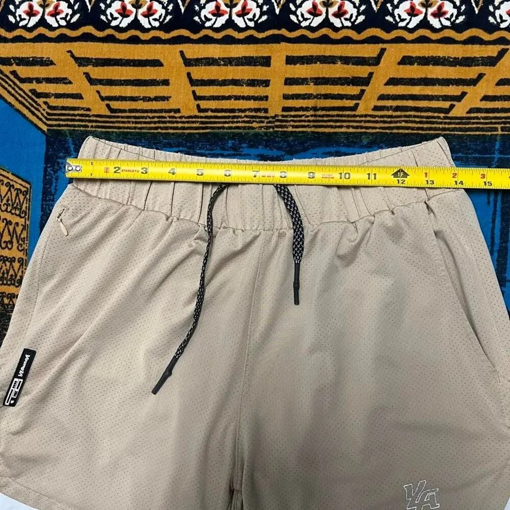 YoungLa cream mesh shorts Size medium 4